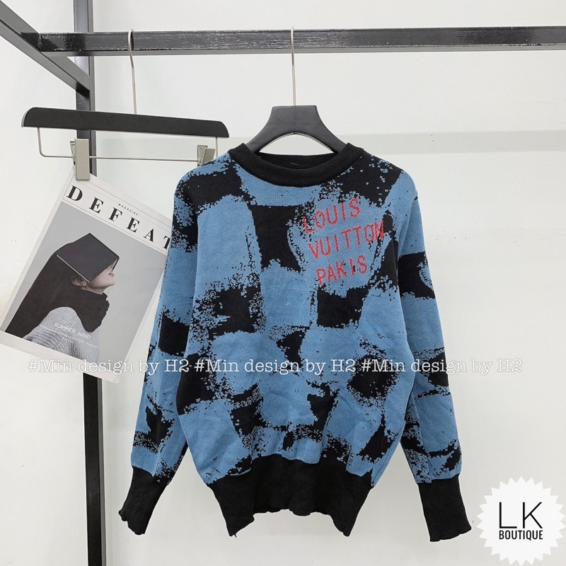 ÁO LEN LV XANH LOANG