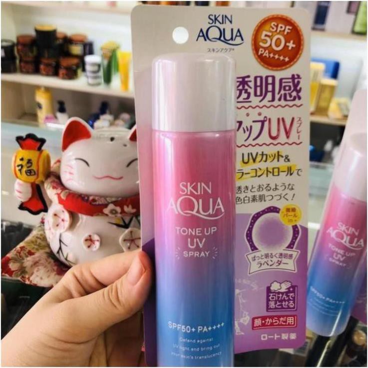 Xịt Chống Nắng SKIN AQUA Tone Up UV SPF50+ PA++++ Lọ 70g