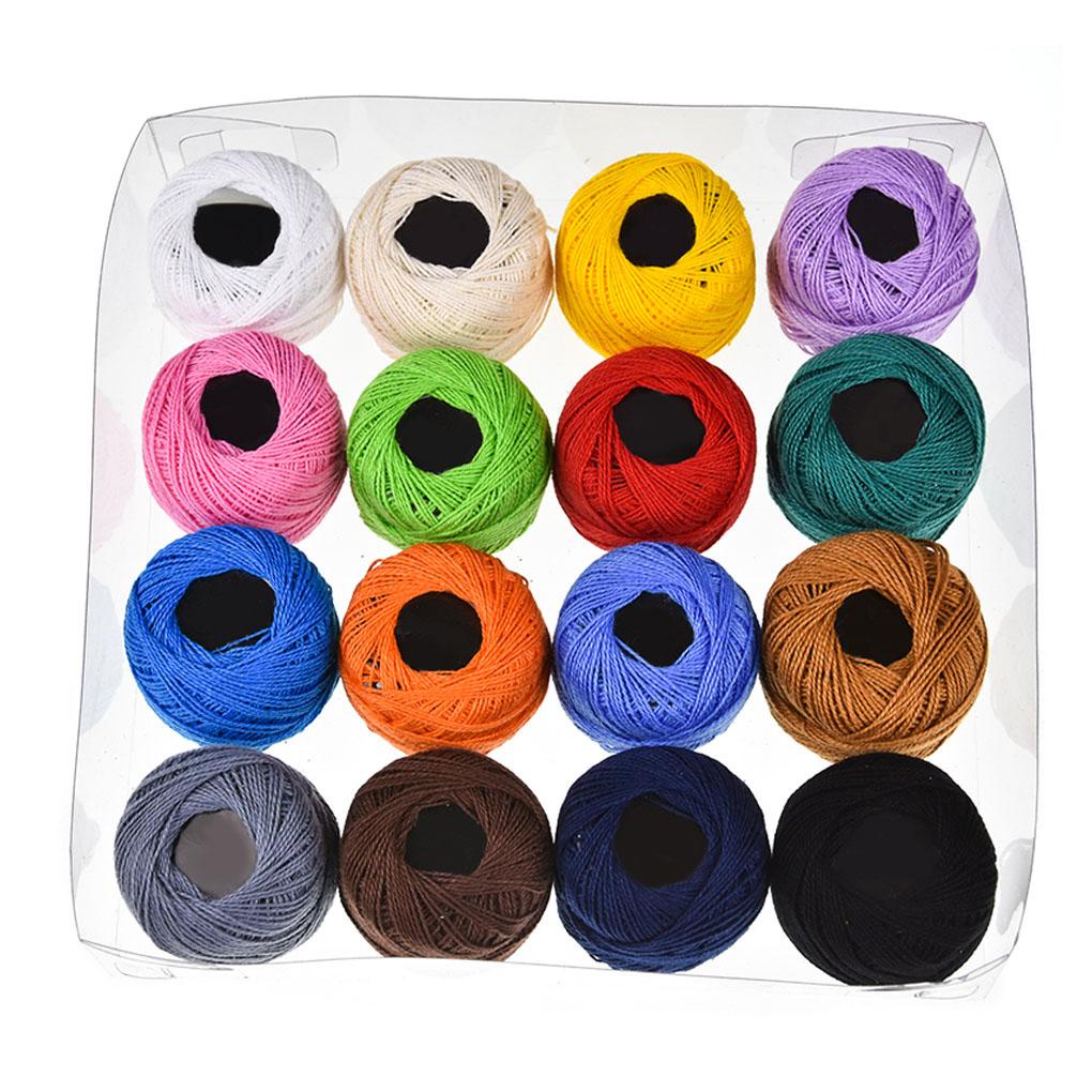 Set 16 Cuộn Len Thay Thế Màu Sắc Ngẫu Nhiên Tiện Dụng Cho Gia Đình