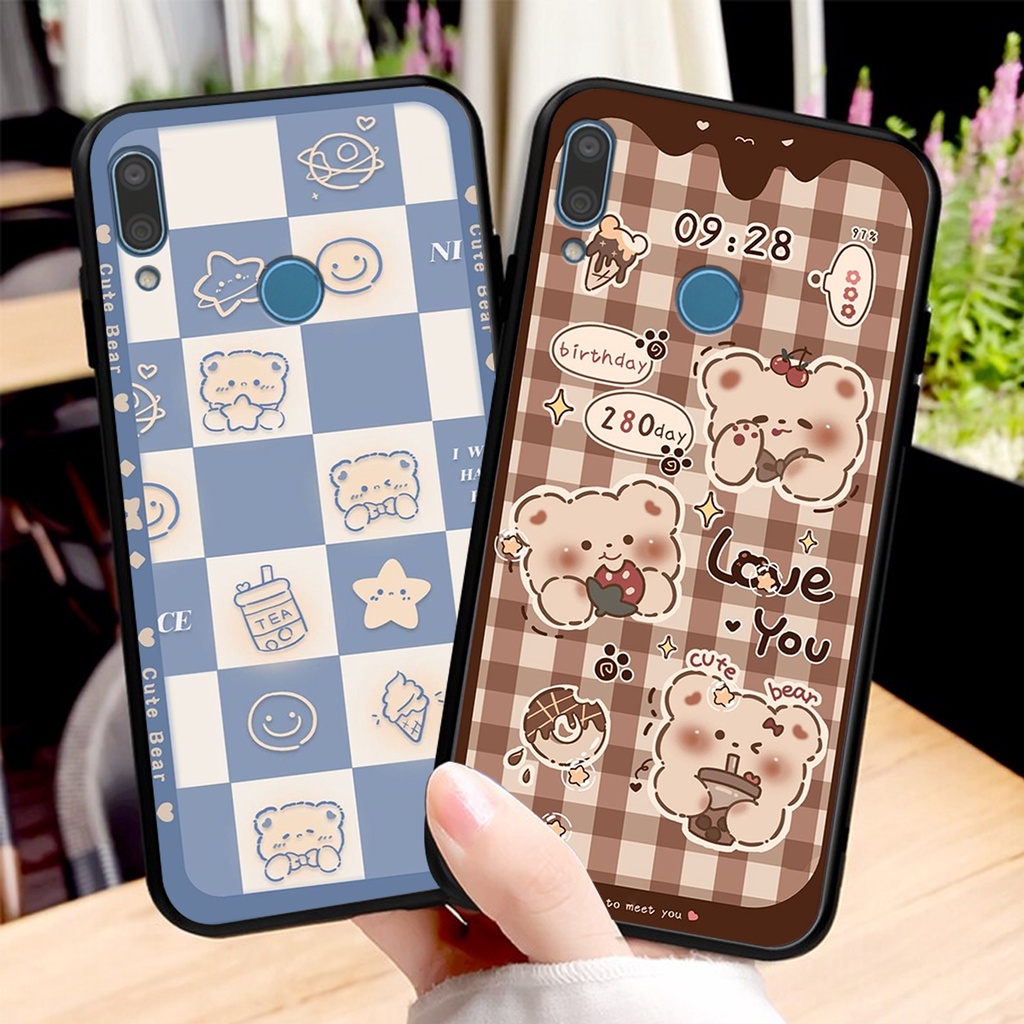 Ốp lưng Huawei Y9 2019 in hình 3D GẤU cute be@r, soda, happy day cực hot ,thời thượng