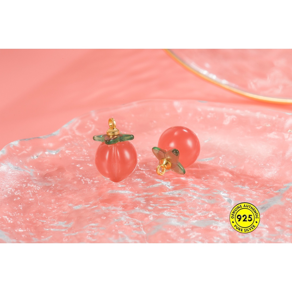 Mặt Dây Chuyền Hình Quả Đào Đính Đá Mã Não Đỏ Phong Cách Nam