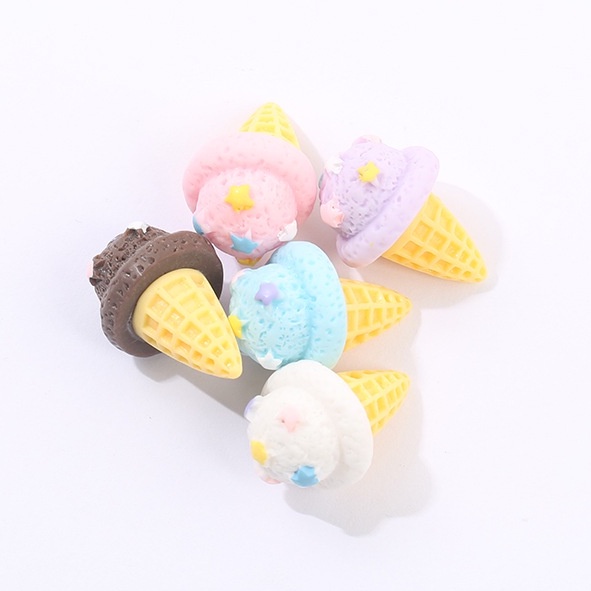 Set 5 Dây Buộc Tóc Hình Que Kem 3D Dễ Thương