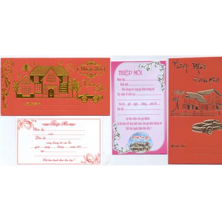 Bộ 10 thiệp tân gia thiệp mời nhà mới
