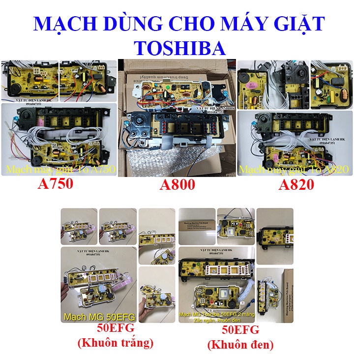 Bo mạch máy giặt TOSHIBA AW-A750 A800SV WB AW-A820SV A750 A800 A800WB A820 50EFG AEW-8460S Vỉ Broad điều khiển MG Tô PCB