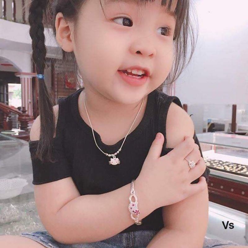 Dây chuyền bạc trẻ em 12 con giáp, vòng cổ dây liền mặt bé trai bé gái bạc nguyên chất Minh Thoa JEWELRY