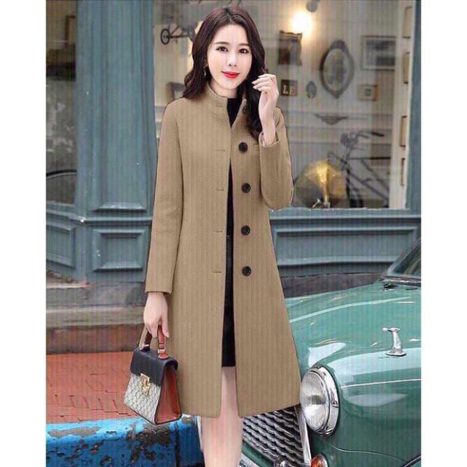 Áo Khoác Dạ Cổ Trụ Dáng Dài Cao Cấp 2 Lớp Dày Dặn Hàng Quảng Châu. | BigBuy360 - bigbuy360.vn