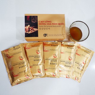 Cao lỏng Hồng Sâm - Không đường - (hộp 5 gói x 90 ml)