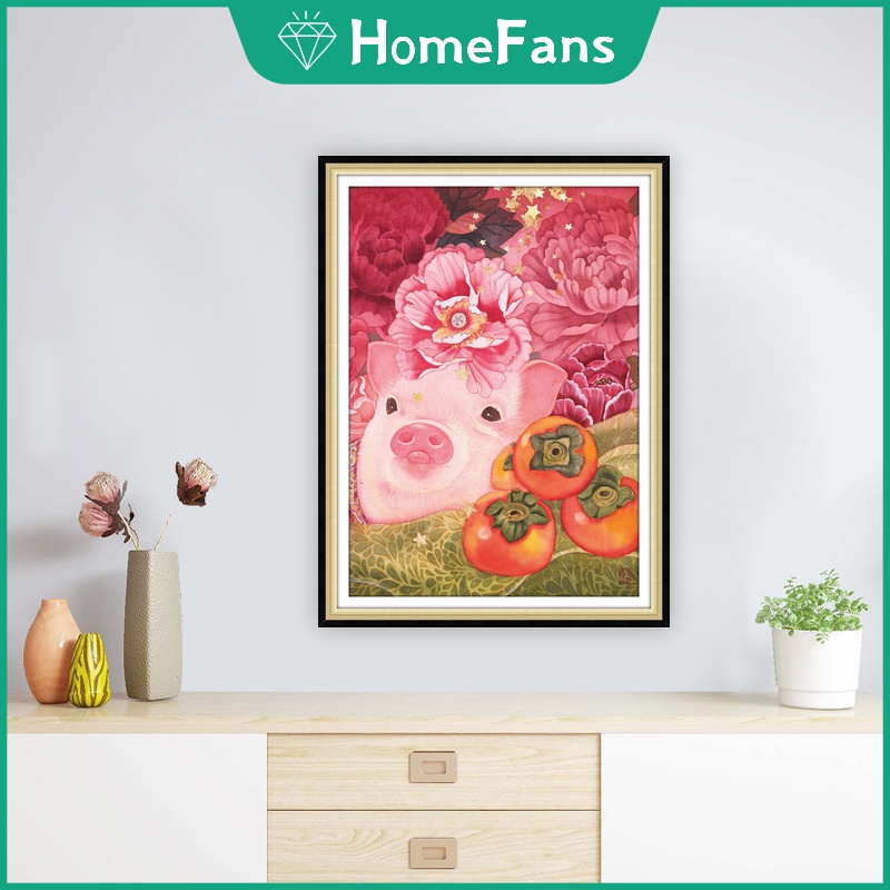 Bộ Tranh Đính Đá 5D Tự Làm Hình Chó Shiba Inu 30x40cm / 40x50cm / 50x70cm