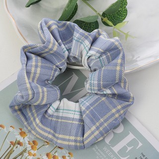 Buộc tóc Scrunchies kẻ tiểu thư