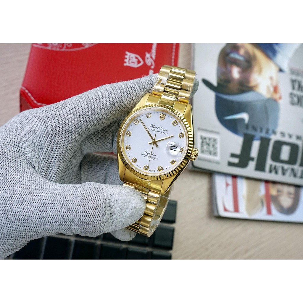 Đồng Hồ Cơ Nam Olym Pianus OP89322 AGK TRẮNG Nam Máy Cơ Chính Hãng