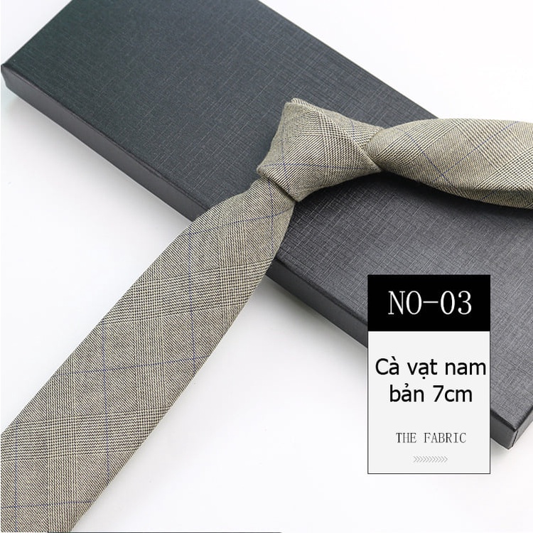 Cà vạt nam, cà vạt kẻ caro bản 6 và 7cm nhiều họa tiết đẹp