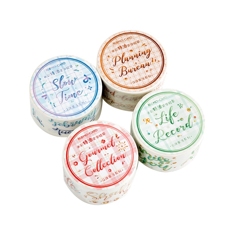 Cuộn Băng Keo Washi In Chữ Alphabt 25mm * 3m Nhiều Màu Độc Đáo Trang Trí Sổ Tay DIY