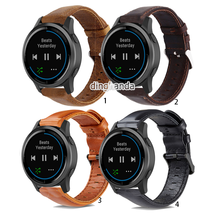 Dây Đeo Bằng Da 22mm Cho Đồng Hồ Thông Minh Garmin Vivoactive 4