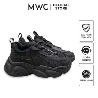 Giày MWC 0540 - Giày Thể Thao Nữ, Sneaker Da Đế Độn Phối Lưới Cá Tính Hot Trend