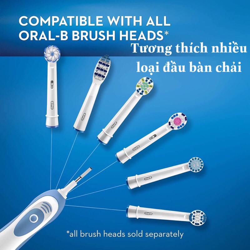 Bàn chải Pin Oral-B, đầu bàn chải thay thế nhiều loại, dùng pin AA