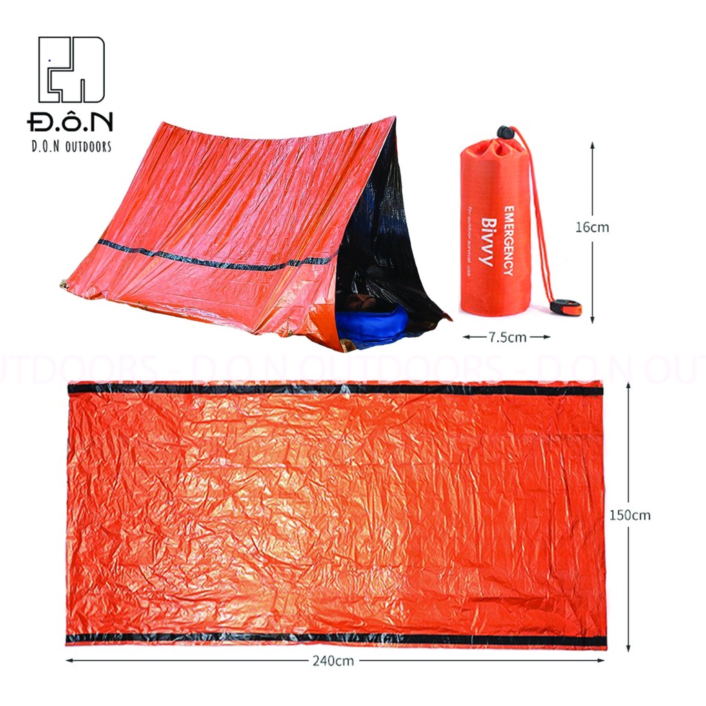 Lều Cứu Hộ Cứu Nạn Khẩn Cấp Đa Năng Không Thấm Nước, Giữ Nhiệt Gọn Nhẹ - D.O.N OUTDOORS