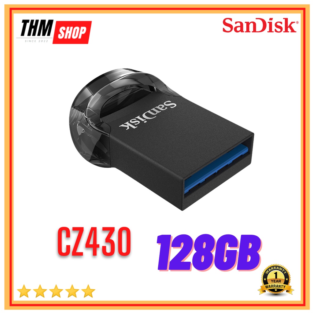 USB 3.1 SanDisk CZ430 128GB Ultra Fit Flash Drive tốc độ upto 130MB/s - Tốc độ cao