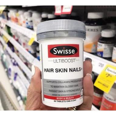 Viên uống đẹp da, móng, tóc Swisse Hair Skin Nails | Thế Giới Skin Care