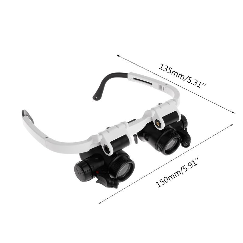 SEL Headband Magnifier with LED Light Head Mounted Magnifying Glasses 8X 23X