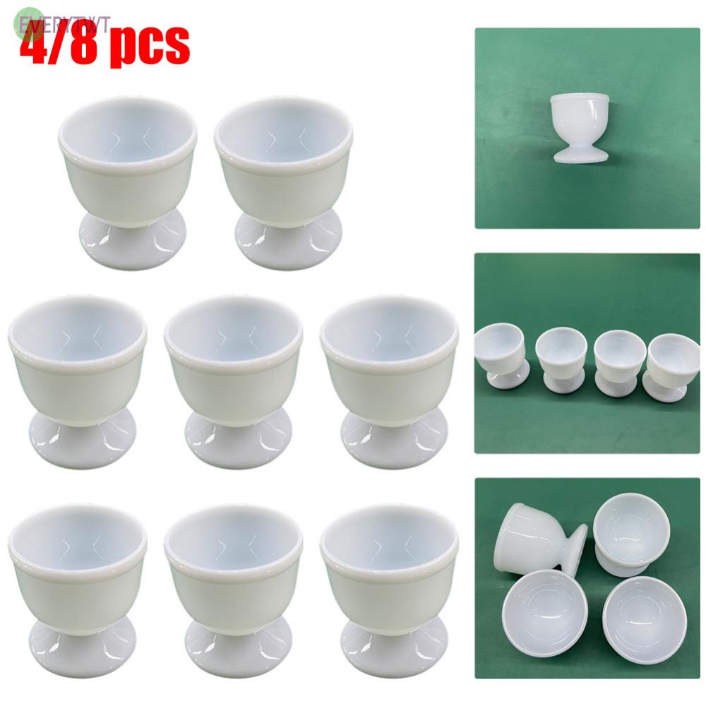 Egg Cup 4 / 8 Pcs Accessories Cup Holder Egg Scoop Hard Plastic Egg Rack