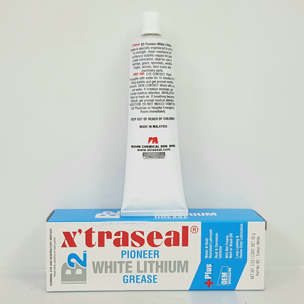 Mỡ trắng bôi trơn dạng tuýt X’traseal B2 White Lithium Grease 85gr