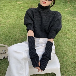 Áo len cổ lọ tay rời