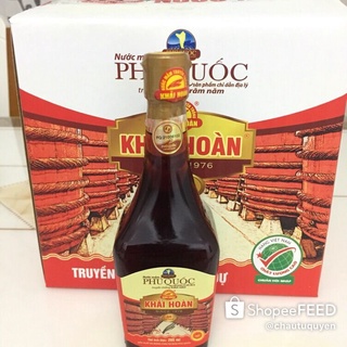 Nước mắm phú quốc khải hoàn 40 độ đạm thùng 6 chai 205ml