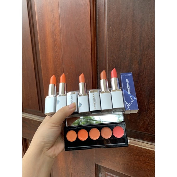 Set Son Kryolan vỏ bạc tone hot