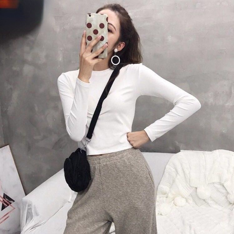 Áo thun BH dài tay phong cách Hàn Quốc xinh xắn cho phái nữ