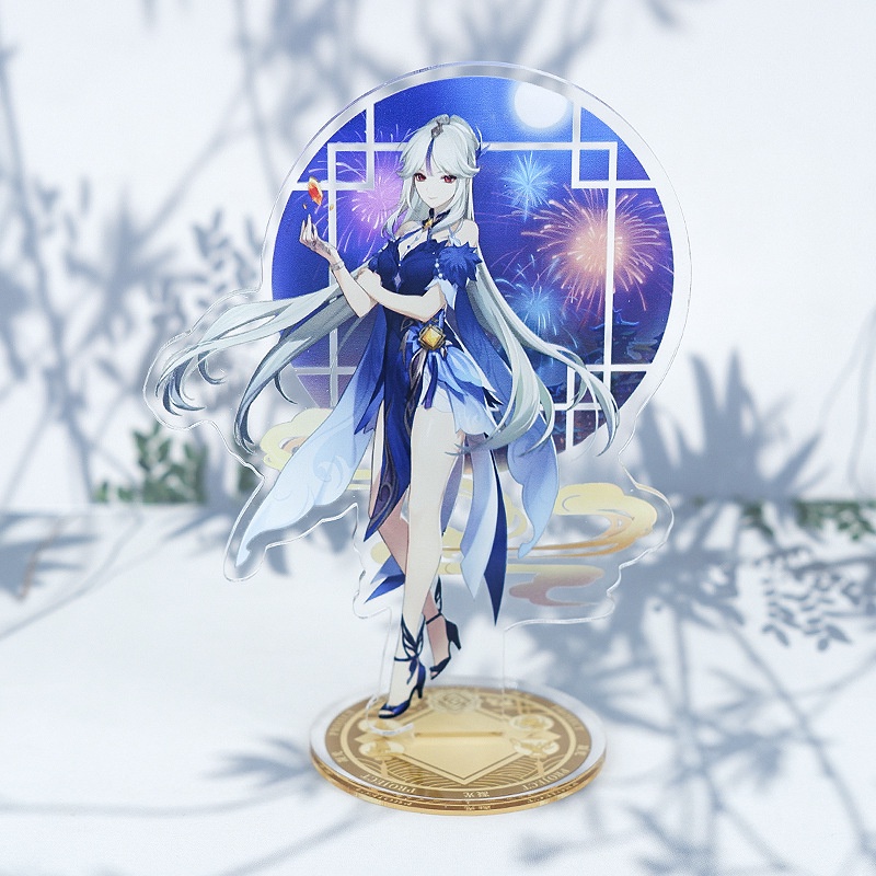 Mô hình standee Genshin Impact 50 mẫu Shogun Amber Venti Babara, tượng mica acrylic genshin impact 14 cm