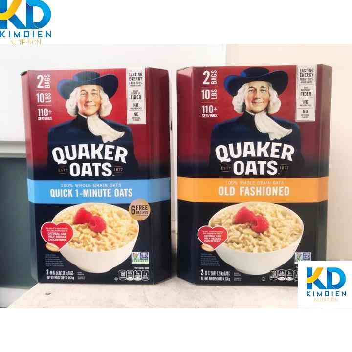 [Free ship] Yến Mạch nguyên hạt Giảm Cân Quaker oats Old Fashion 4.6kg - hàng sx và đóng gói tại USA 100%