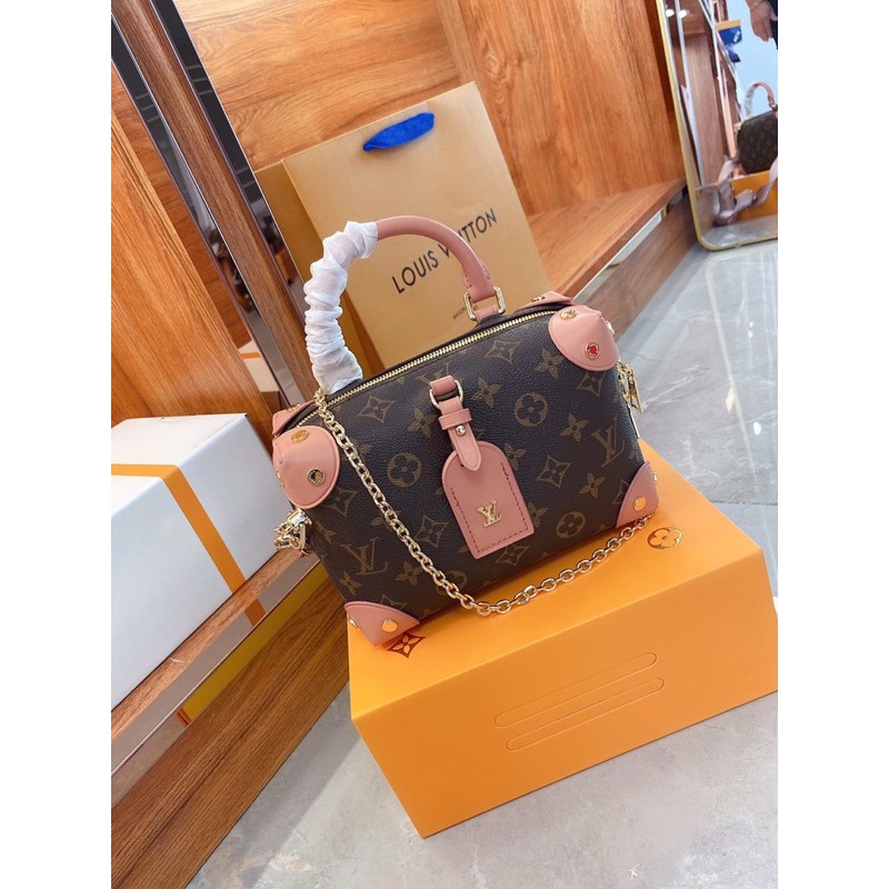 Túi xách LV Louis Vuitton Petite malle màu hồng size 20cm