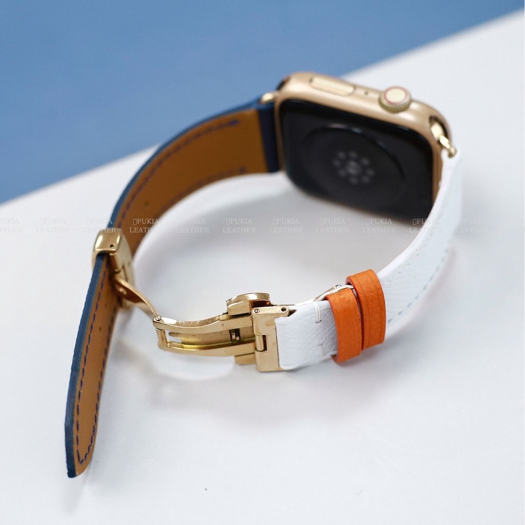 Dây da thủ công Epsom Mix Màu 4 dành cho Apple Watch, đồng hồ thông minh, đồng hồ cơ
