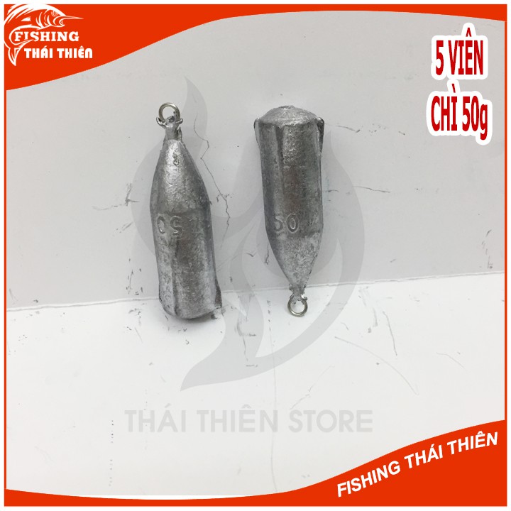 Combo 5 Viên Chì Câu Cá Hỏa Tiễn 30g