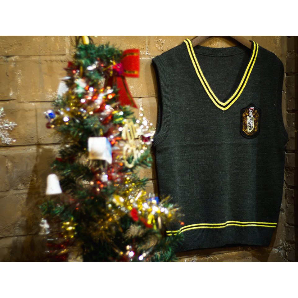 Áo gile len Hogwarts 4 nhà ấm áp, style UK đồng phục phù thủy sinh trong Harry Potter