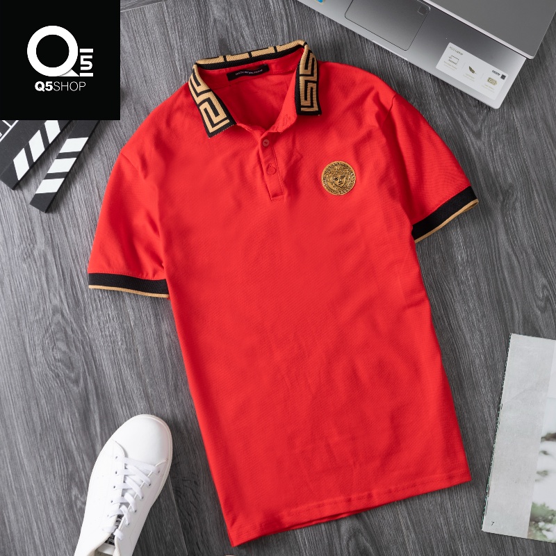 Aó thun polo nam nữ có cổ dệt họa tiết, đồ đôi Q5SHOP