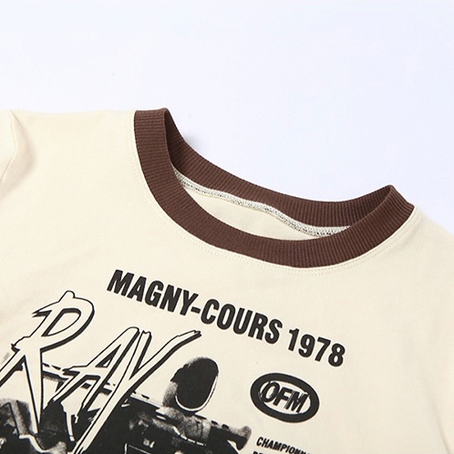 Áo croptop có cổ in hình phi hành đoàn Áo thun nữ JH-TX-21