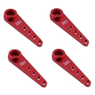 Ready Stock 4PCS 37Mm 25T Metal Extension Steering Servo Arm Horn ,Red