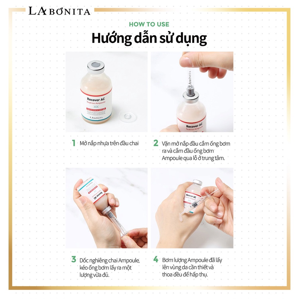 Labonita Recover AC Tea Tree Ampoule-Tinh chất phục hồi dưỡng da cho da mụn 40ml