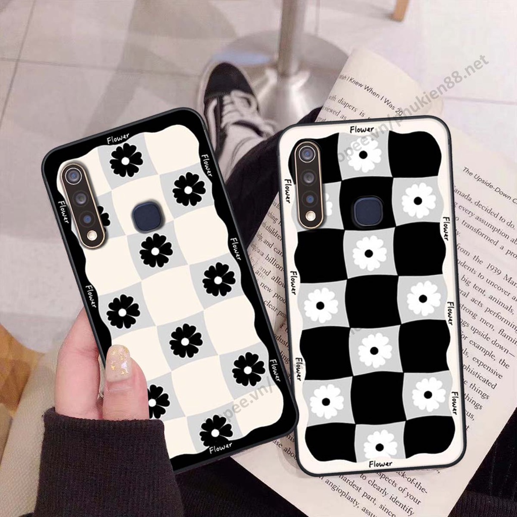 Ốp lưng Vivo Y19 / U3 ốp điện thoại LineBear, bé tóc xù, hoa siêu đẹp