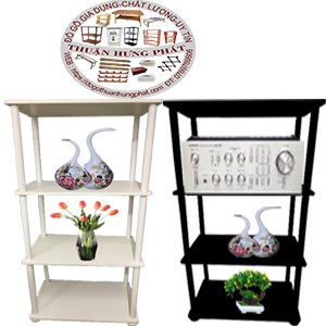 KỆ GỖ 4 TẦNG THÁO RÁP-Dùng Để Sách, Báo, Tạp Chí, Lọ Hoa, Sản Phẩm Trưng Bày