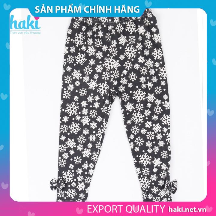 Quần legging bé gái - Bông tuyết-Haki