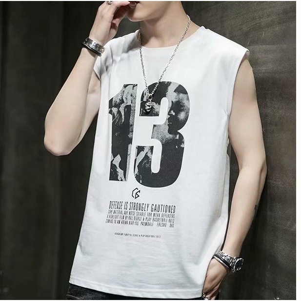 [New Bin TT05] Áo Tanktop số 13 Phong cách Unisex Nam Nữ Vải Cotton Đẹp Mịn