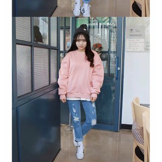 Tay dài Sweater màu cà rốt