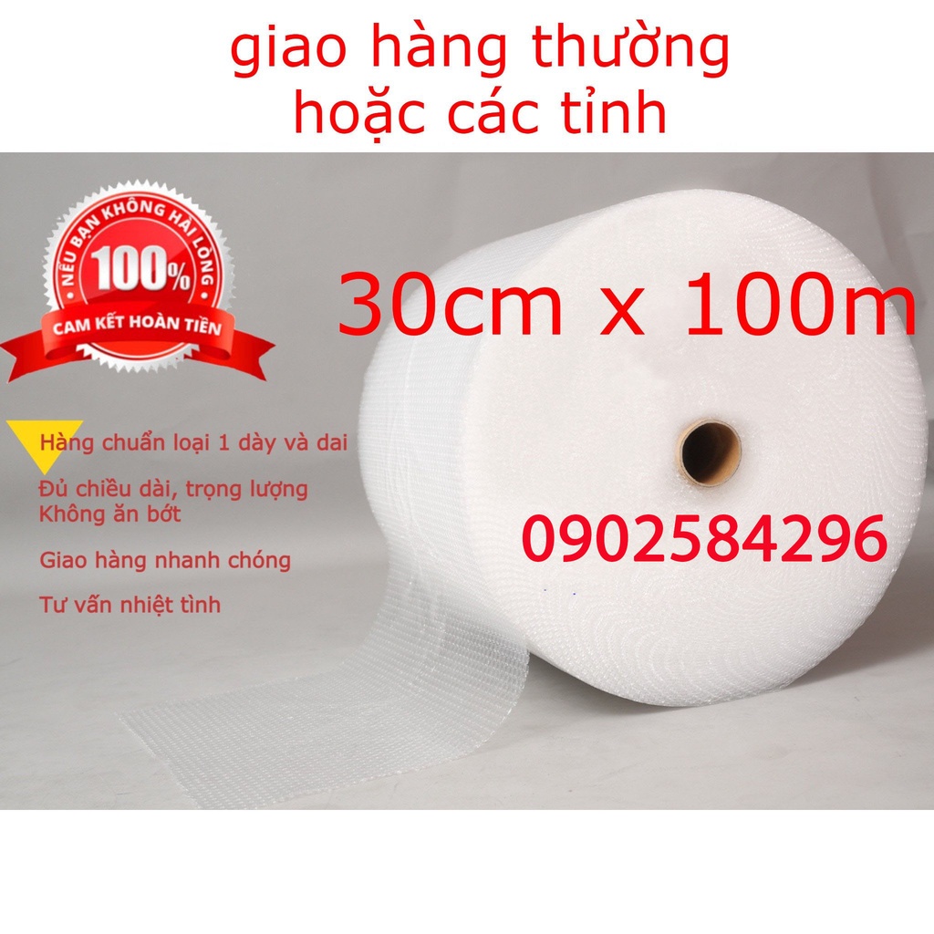 Cuộn Xốp Khí 30cmx100m , Bọc Chống Sốc, Xốp Nổ,xốp khí - Đóng Bọc Hàng - Xốp chống sốc