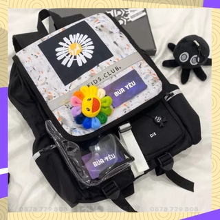 Balo Đi Học Thời Trang Colkids Club Ss3 In Họa Tiết Hoa Cúc [ Tặng kèm Full tag + giấy thơm ]