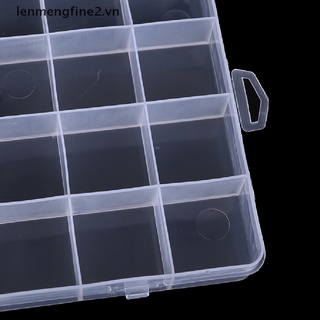 {FCC} 24 Compartments Plastic Box Case Jewelry Bead Storage Container Craft Organizer
 {lenmengfine2}