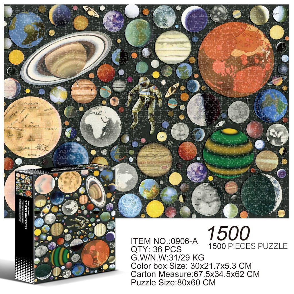 Bộ Tranh Ghép Xếp Hình 1500 Pcs Jigsaw Puzzle(60*80cm) Bản Cao Cấp