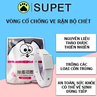 Vòng cổ chống côn trùng ve rận bọ chét chó mèo trên da không thấm nước