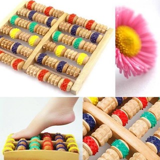 Bàn Massage chân di động bằng gỗ 5 thanh có tác dụng lưu thông tuần hoàn máu